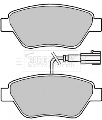 BORG & BECK Комплект тормозных колодок, дисковый тормоз BBP2243